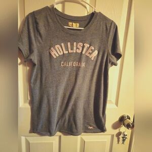Gray & Pink Hollister Tee | Women's Medium | Y2K, 2010s, Gifts